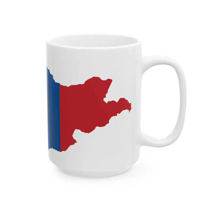 Flag-map of Mongolia (Mongolia) White Coffee Mug - Go Mug Yourself