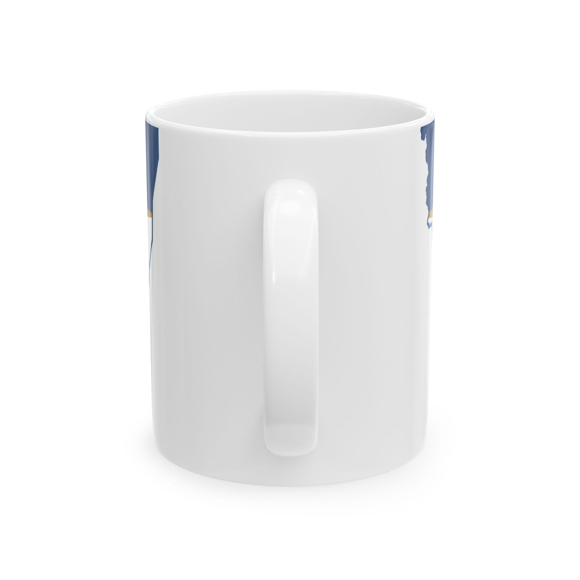 Flag map of Monongalia County West Virginia (United States) White Coffee Mug-Go Mug Yourself