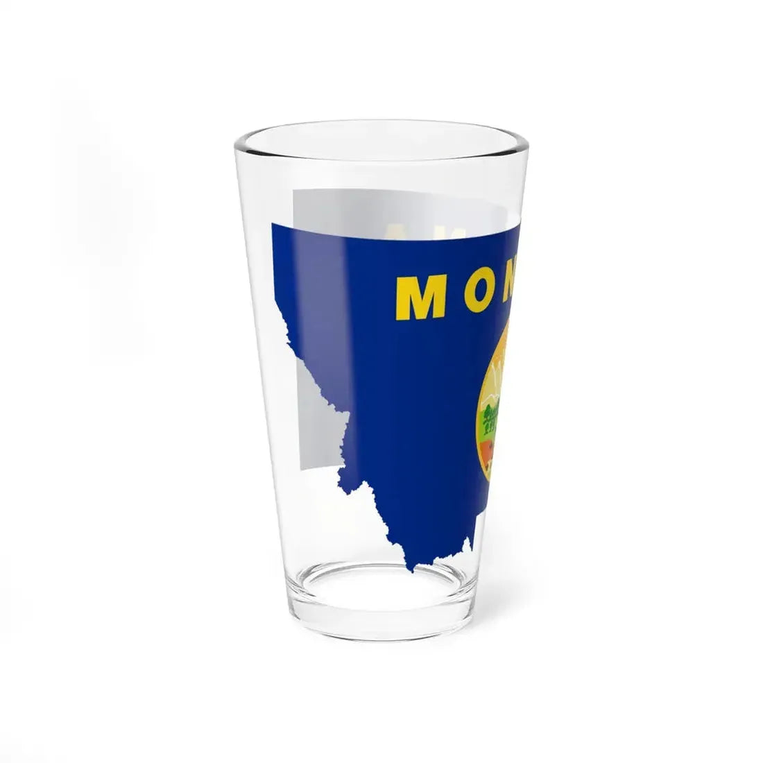 Flag-map of Montana (United States) Pint Glass 16oz - Go Mug Yourself