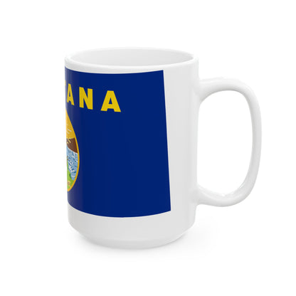 Flag-map of Montana (United States) White Coffee Mug-Go Mug Yourself