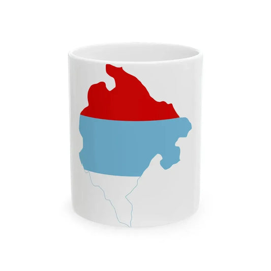 Flag-map of Montenegro 1993-2004 (Montenegro) White Coffee Mug 11oz - Go Mug Yourself