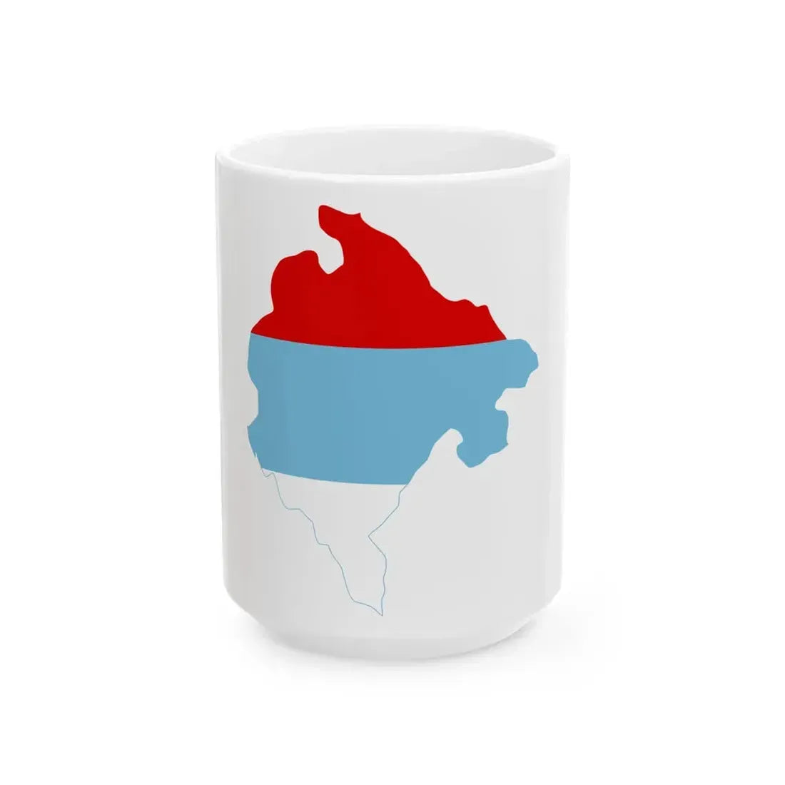 Flag-map of Montenegro 1993-2004 (Montenegro) White Coffee Mug 15oz - Go Mug Yourself