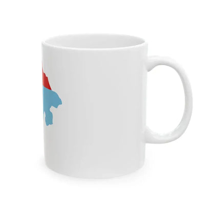 Flag-map of Montenegro 1993-2004 (Montenegro) White Coffee Mug - Go Mug Yourself