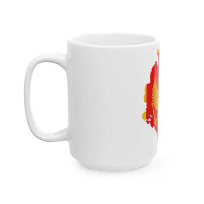 Flag map of Montenegro (Montenegro) White Coffee Mug - Go Mug Yourself