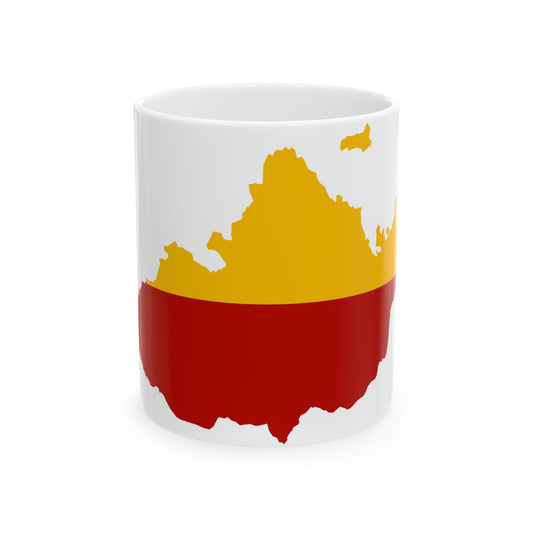 Flag map of Moravia (Czech Republic) White Coffee Mug-11oz-Go Mug Yourself