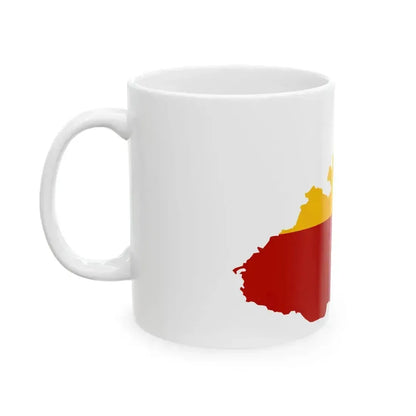 Flag map of Moravia (Czech Republic) White Coffee Mug - Go Mug Yourself