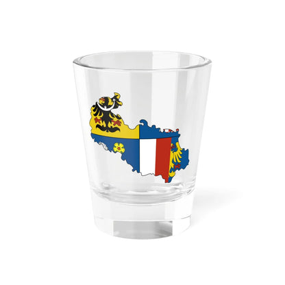 Flag-map of Moravian-Silesian Region (Czech Republic) Shot Glass 1.5oz 1.5oz - Go Mug Yourself