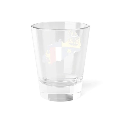 Flag-map of Moravian-Silesian Region (Czech Republic) Shot Glass 1.5oz - Go Mug Yourself