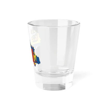 Flag-map of Moravian-Silesian Region (Czech Republic) Shot Glass 1.5oz - Go Mug Yourself