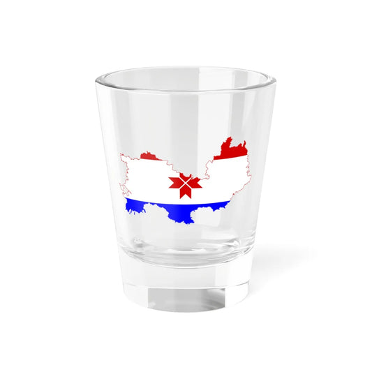Flag-map of Mordovia (Russia) Shot Glass 1.5oz 1.5oz - Go Mug Yourself