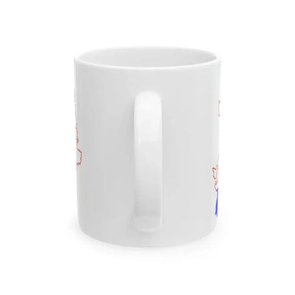 Flag-map of Mordovia (Russia) White Coffee Mug - Go Mug Yourself