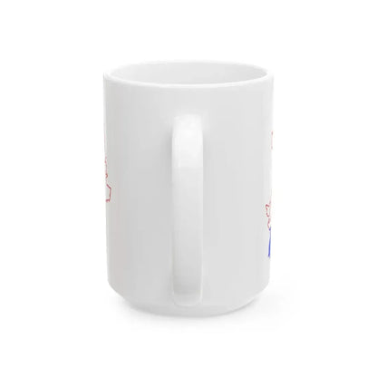 Flag-map of Mordovia (Russia) White Coffee Mug - Go Mug Yourself