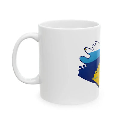 Flag map of Morgan County West Virginia (United States) White Coffee Mug - Go Mug Yourself