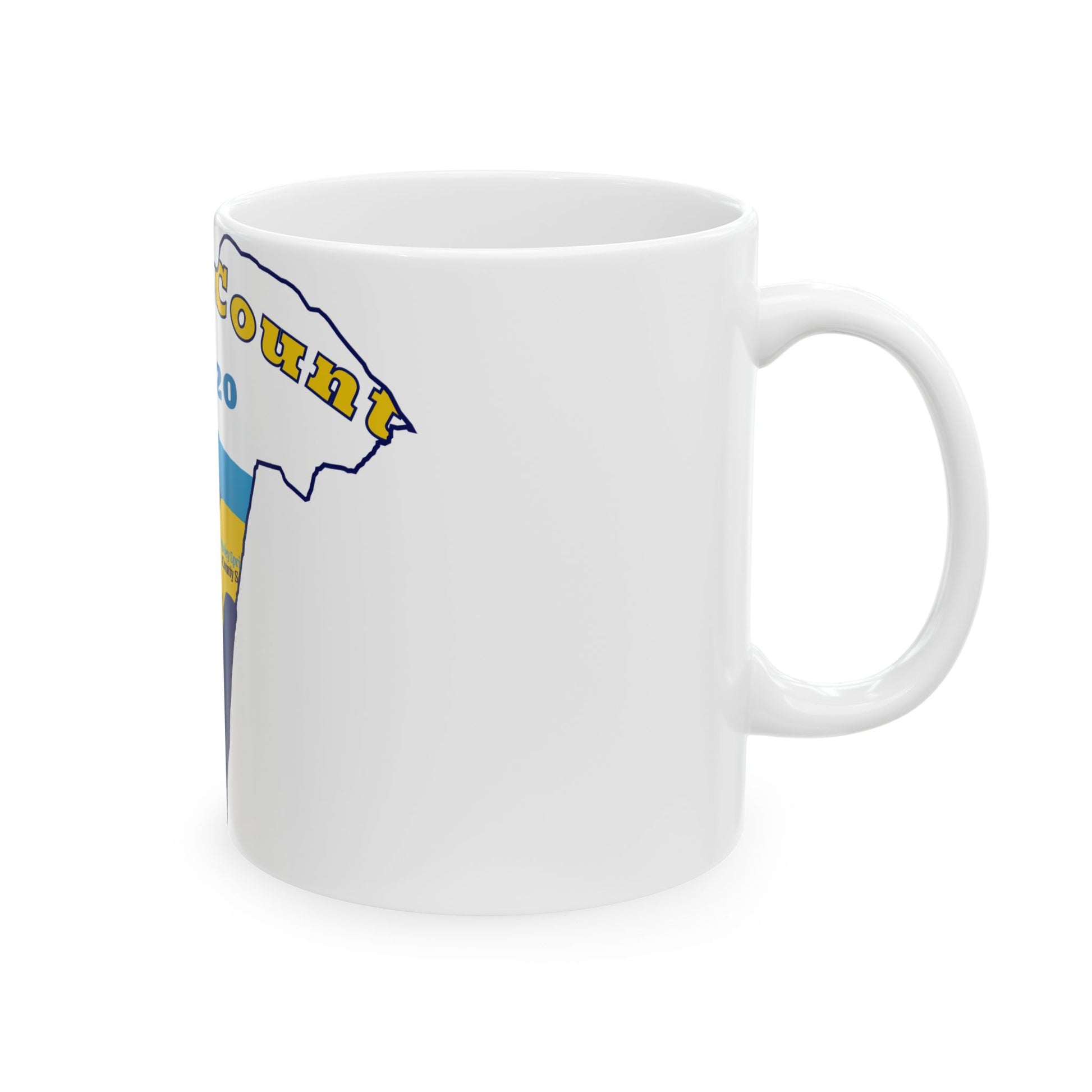 Flag map of Morgan County West Virginia (United States) White Coffee Mug-Go Mug Yourself