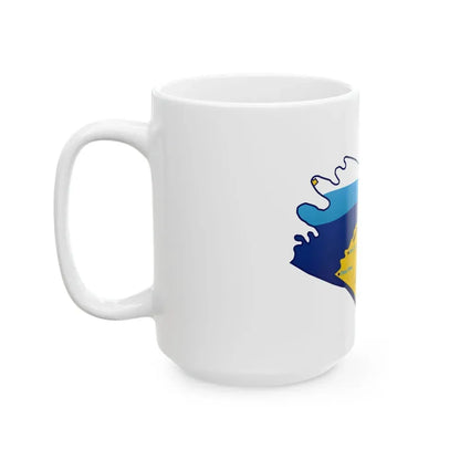 Flag map of Morgan County West Virginia (United States) White Coffee Mug - Go Mug Yourself
