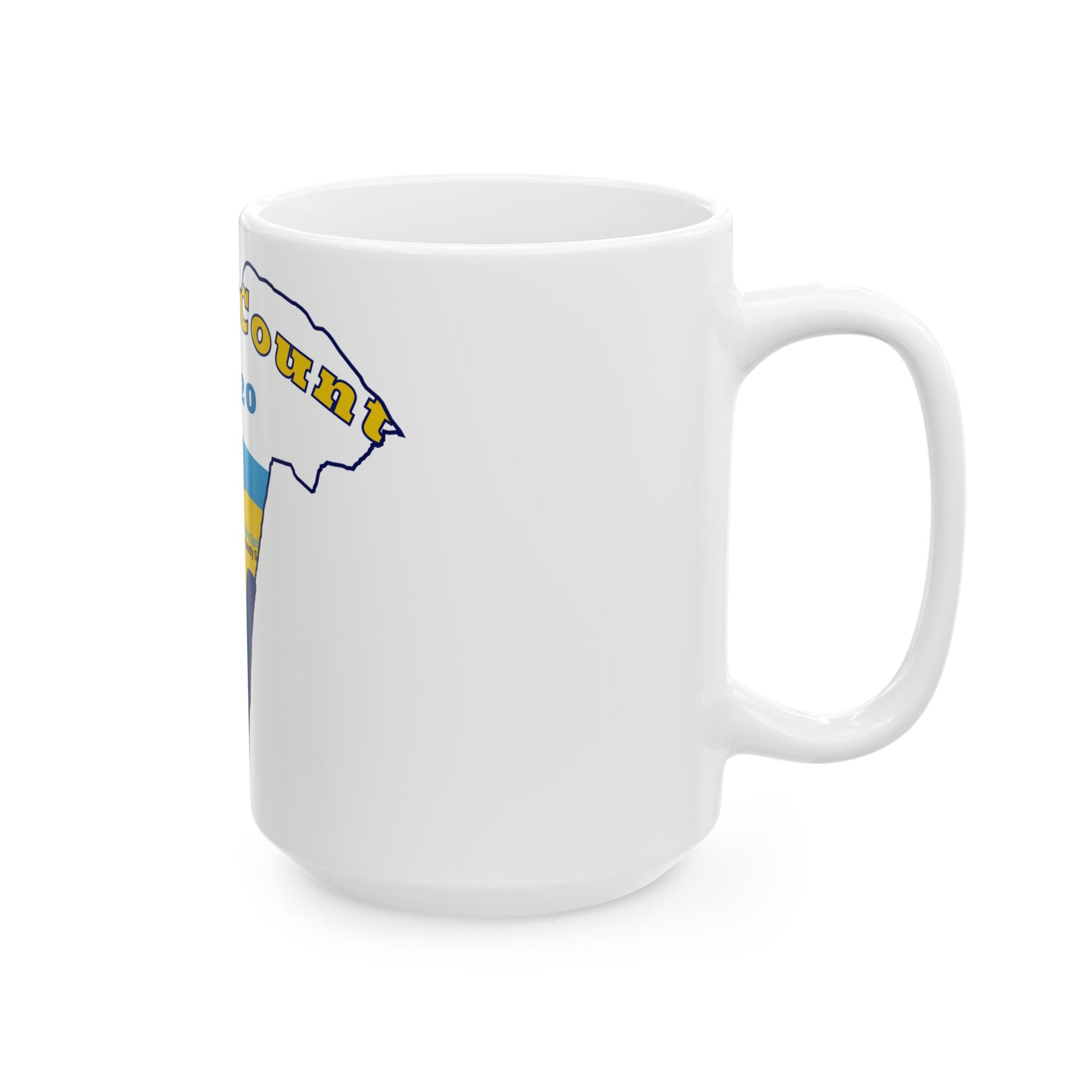 Flag map of Morgan County West Virginia (United States) White Coffee Mug-Go Mug Yourself