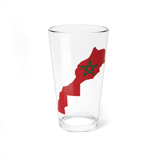 Flag map of Morocco (Morocco) Pint Glass 16oz 16oz - Go Mug Yourself