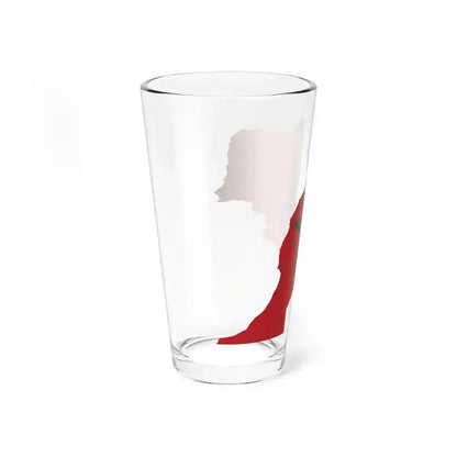 Flag-map of Morocco (Morocco) Pint Glass 16oz - Go Mug Yourself
