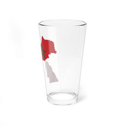 Flag map of Morocco (Morocco) Pint Glass 16oz - Go Mug Yourself