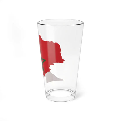 Flag-map of Morocco (Morocco) Pint Glass 16oz - Go Mug Yourself
