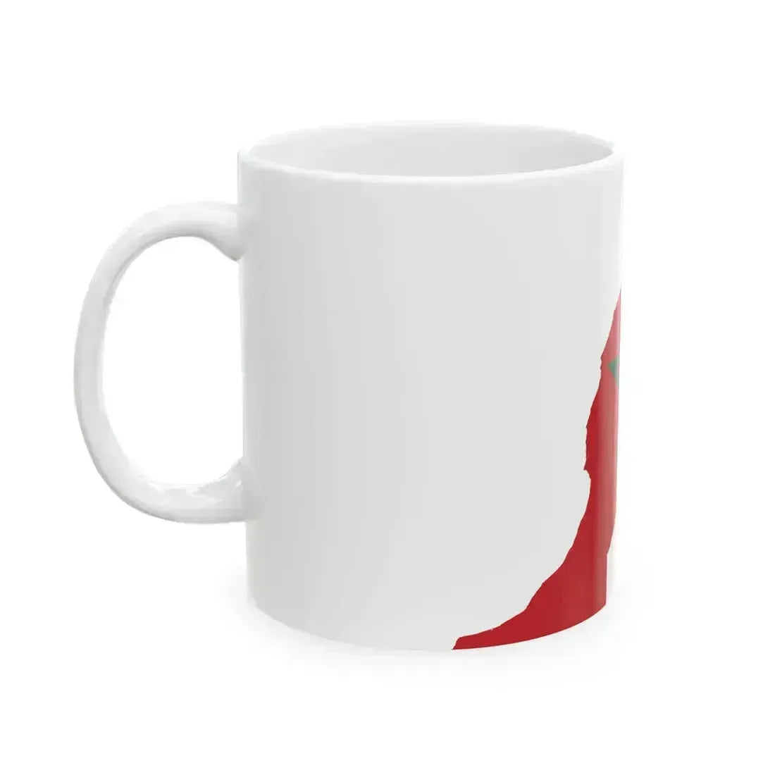 Flag-map of Morocco (Morocco) White Coffee Mug - Go Mug Yourself