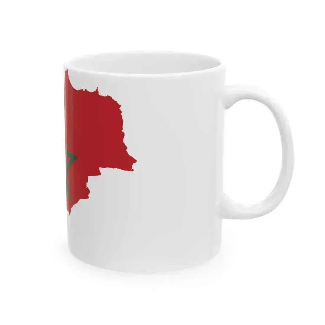 Flag-map of Morocco (Morocco) White Coffee Mug - Go Mug Yourself