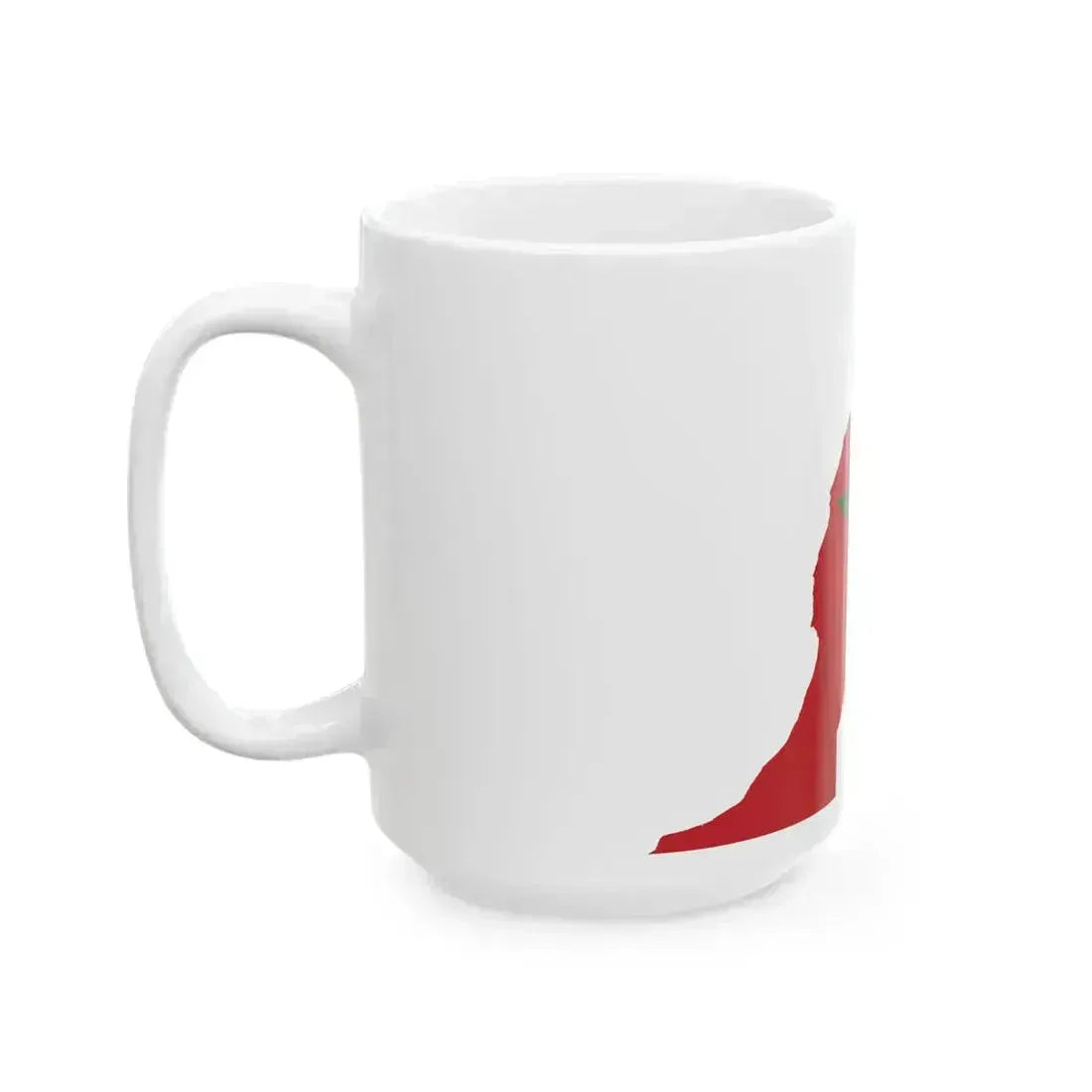 Flag-map of Morocco (Morocco) White Coffee Mug - Go Mug Yourself