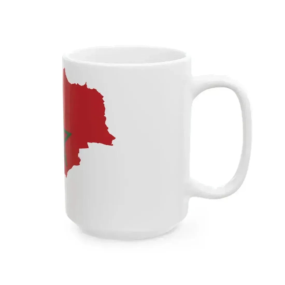 Flag-map of Morocco (Morocco) White Coffee Mug - Go Mug Yourself