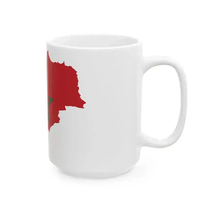 Flag-map of Morocco (Morocco) White Coffee Mug - Go Mug Yourself