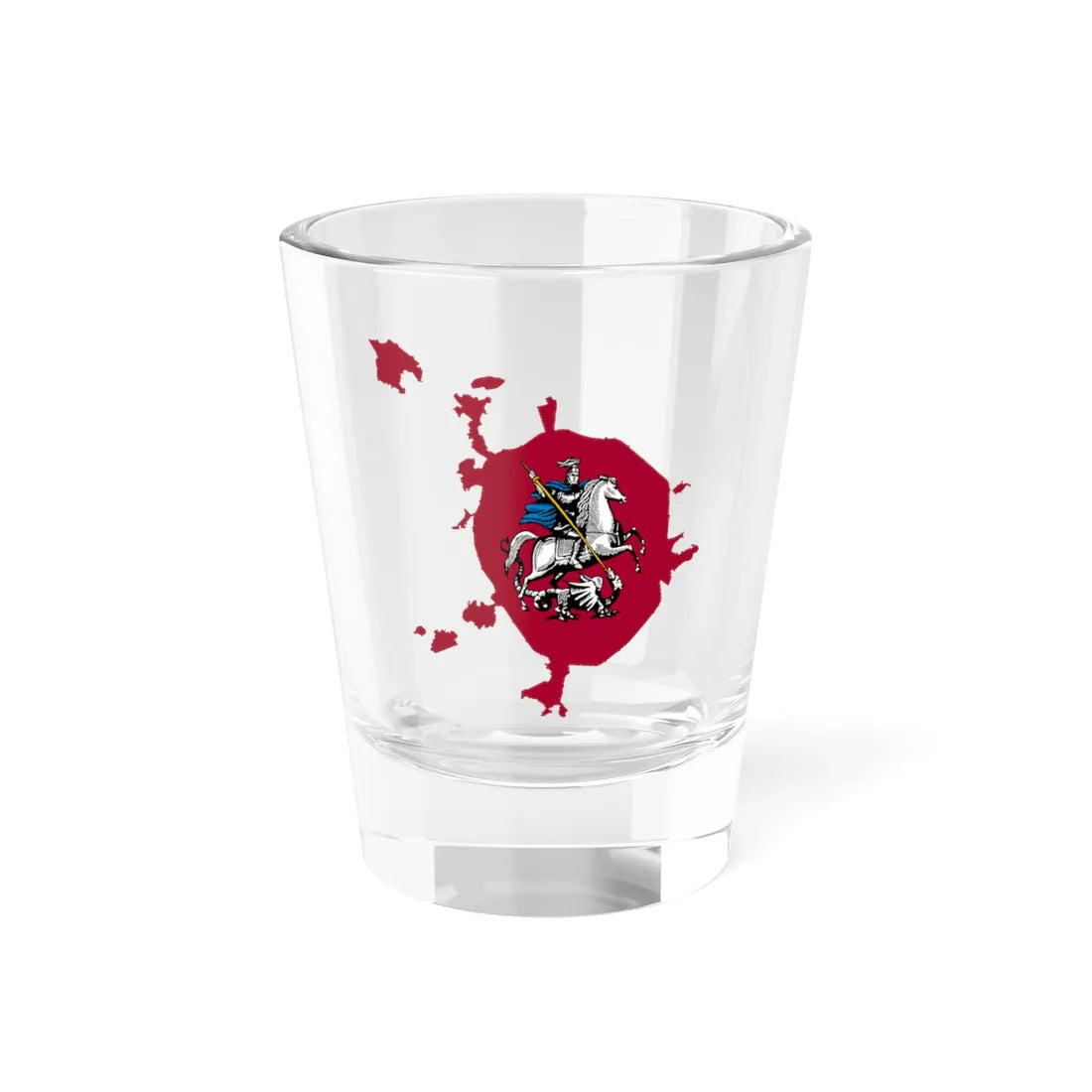 Flag-map of Moscow 1995-2011 (Russia) Shot Glass 1.5oz 1.5oz - Go Mug Yourself
