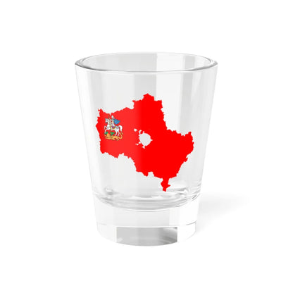 Flag-map of Moscow Oblast 1997-2011 (Russia) Shot Glass 1.5oz 1.5oz - Go Mug Yourself