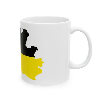 Flag-map of Munich striped (Germany) White Coffee Mug - Go Mug Yourself