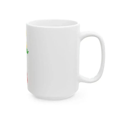 Flag map of Myanmar (Myanmar) White Coffee Mug - Go Mug Yourself