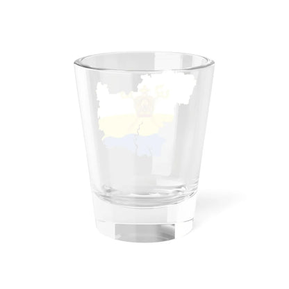 Flag-map of Mykolaiv Oblast (Ukraine) Shot Glass 1.5oz - Go Mug Yourself