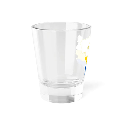 Flag-map of Mykolaiv Oblast (Ukraine) Shot Glass 1.5oz - Go Mug Yourself