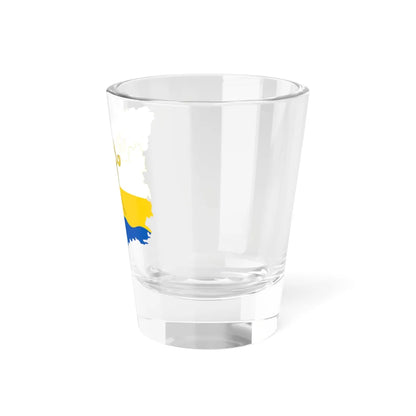 Flag-map of Mykolaiv Oblast (Ukraine) Shot Glass 1.5oz - Go Mug Yourself