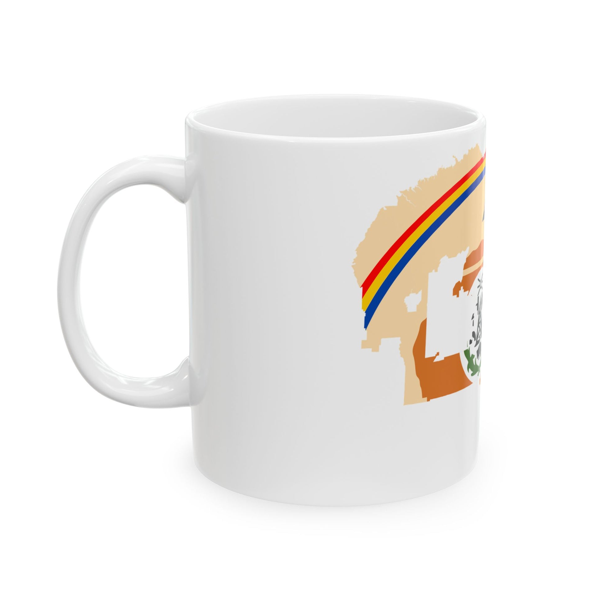 Flag map of Navajo Nation (United States) White Coffee Mug-Go Mug Yourself