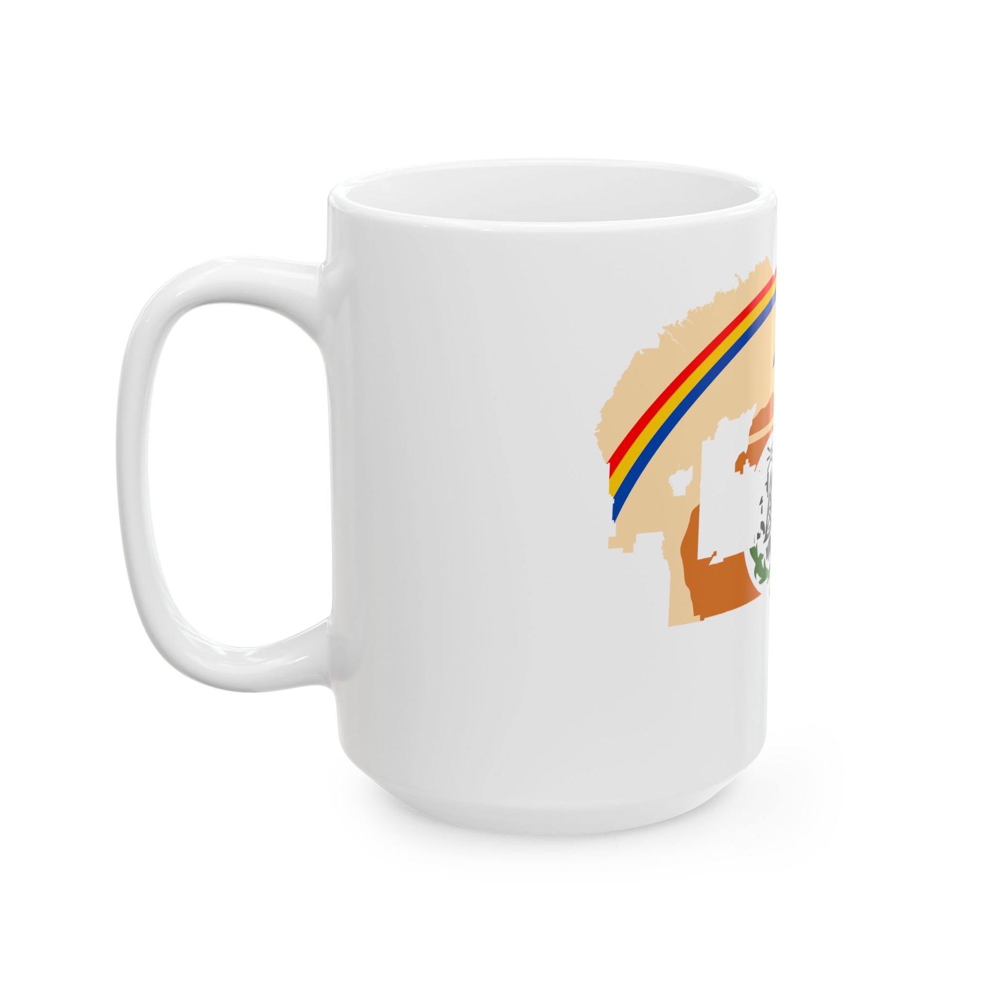 Flag map of Navajo Nation (United States) White Coffee Mug-Go Mug Yourself