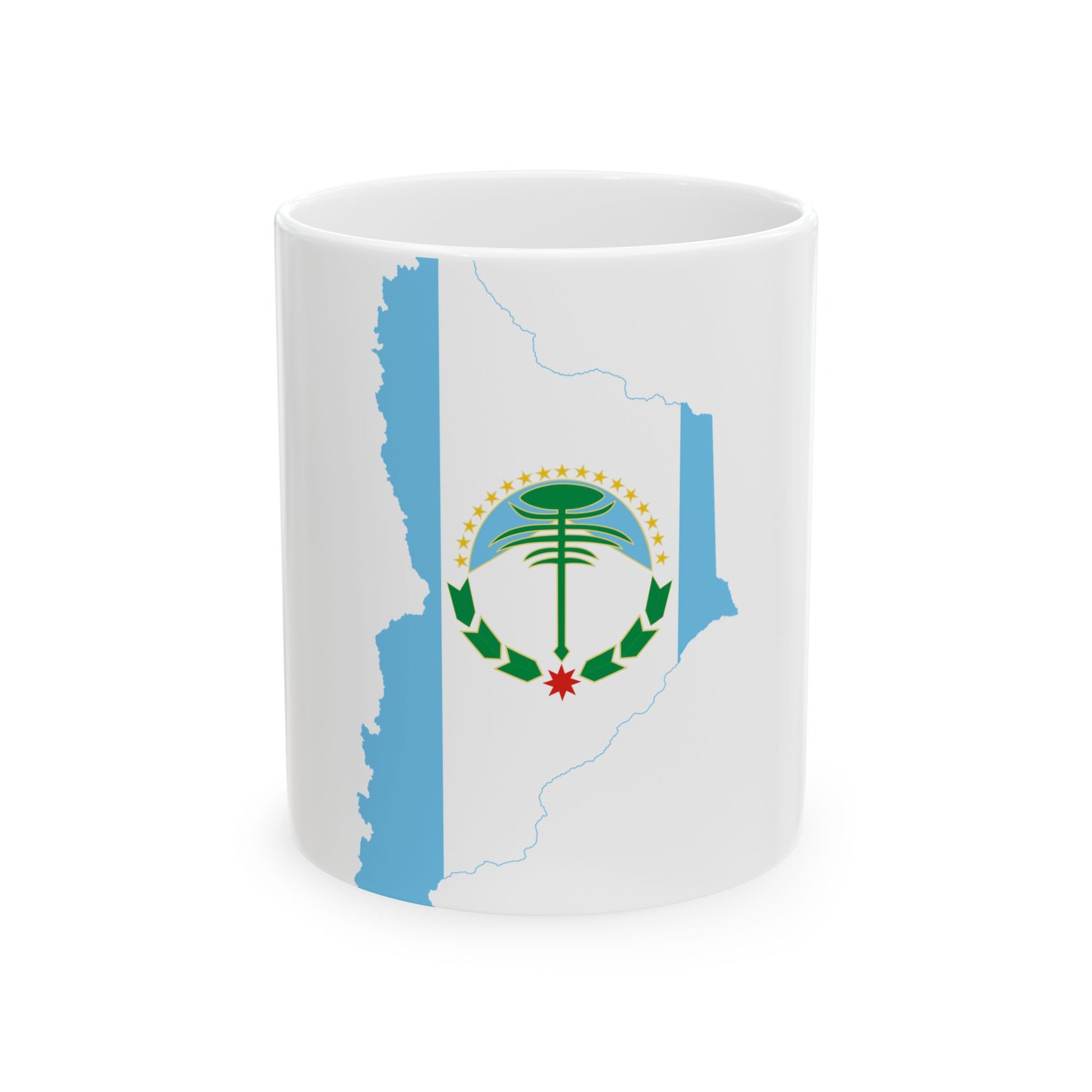 Flag-map of Neuquen Province (Argentina) White Coffee Mug-11oz-Go Mug Yourself