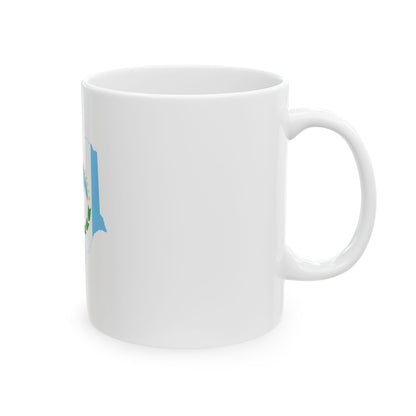 Flag-map of Neuquen Province (Argentina) White Coffee Mug-Go Mug Yourself