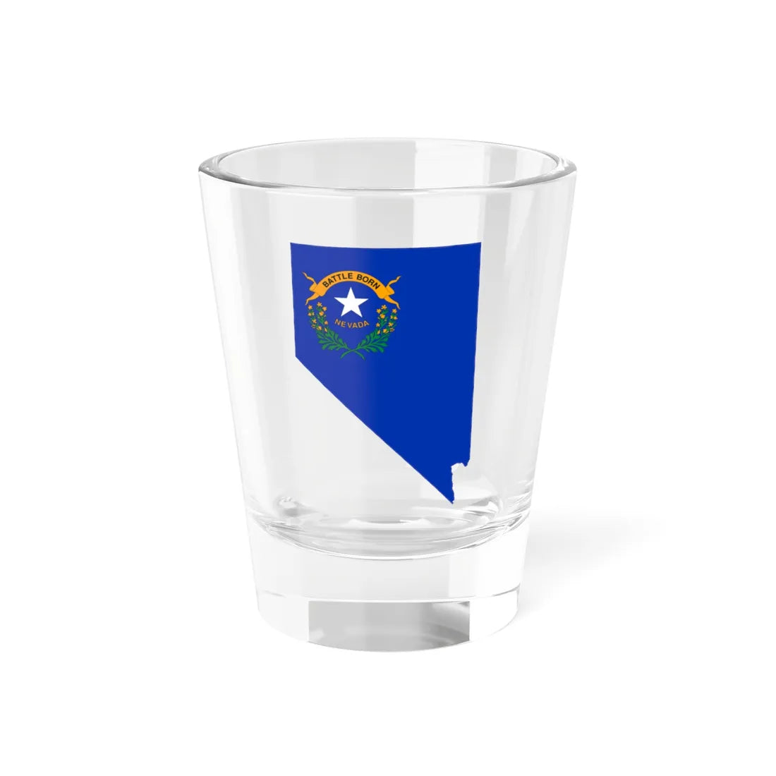 Flag-map of Nevada (United States) Shot Glass 1.5oz 1.5oz - Go Mug Yourself