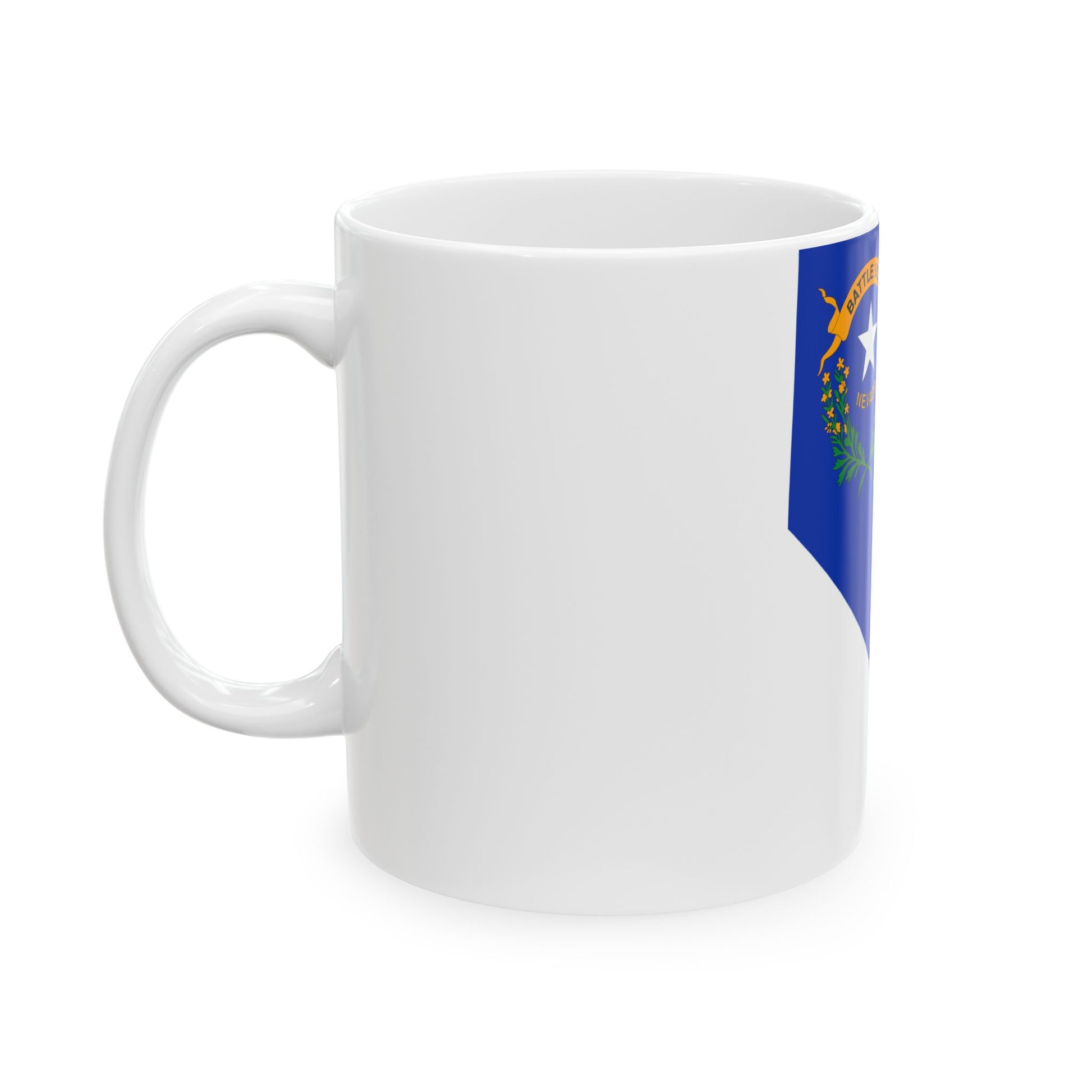 Flag-map of Nevada (United States) White Coffee Mug-Go Mug Yourself