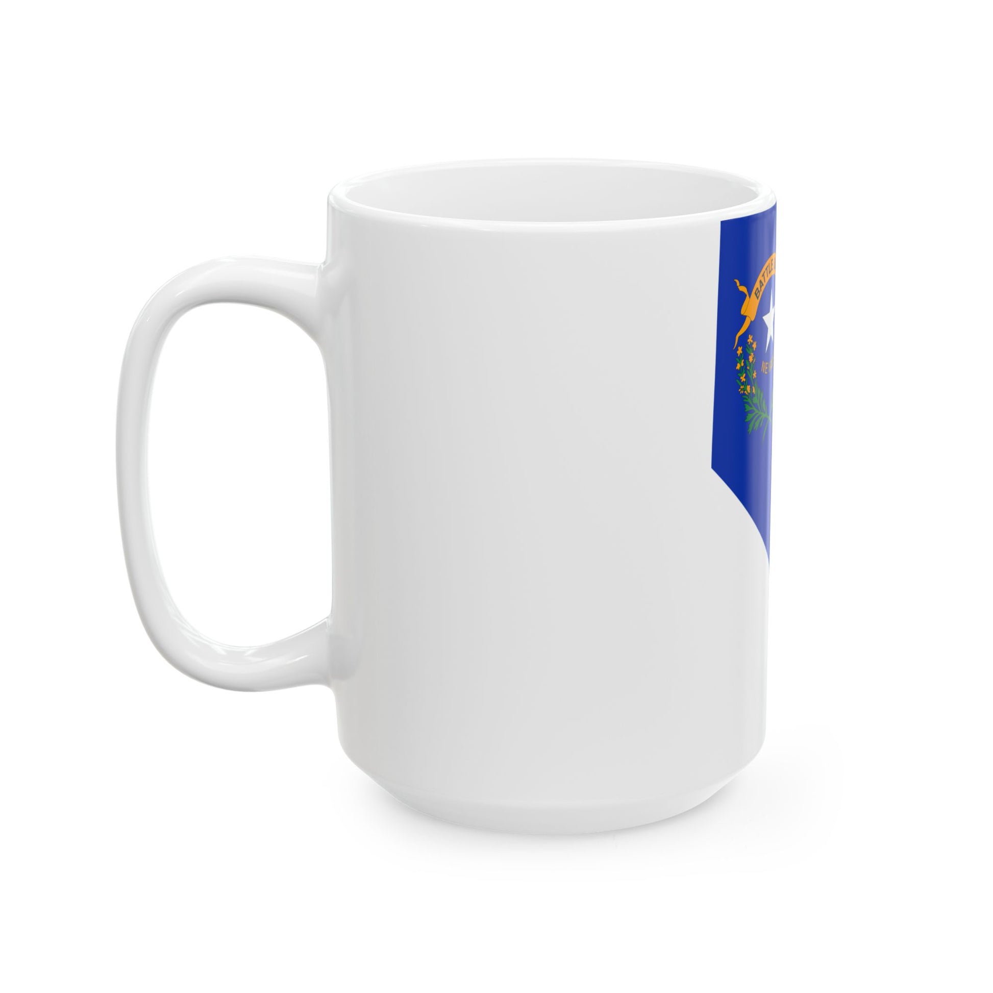 Flag-map of Nevada (United States) White Coffee Mug-Go Mug Yourself