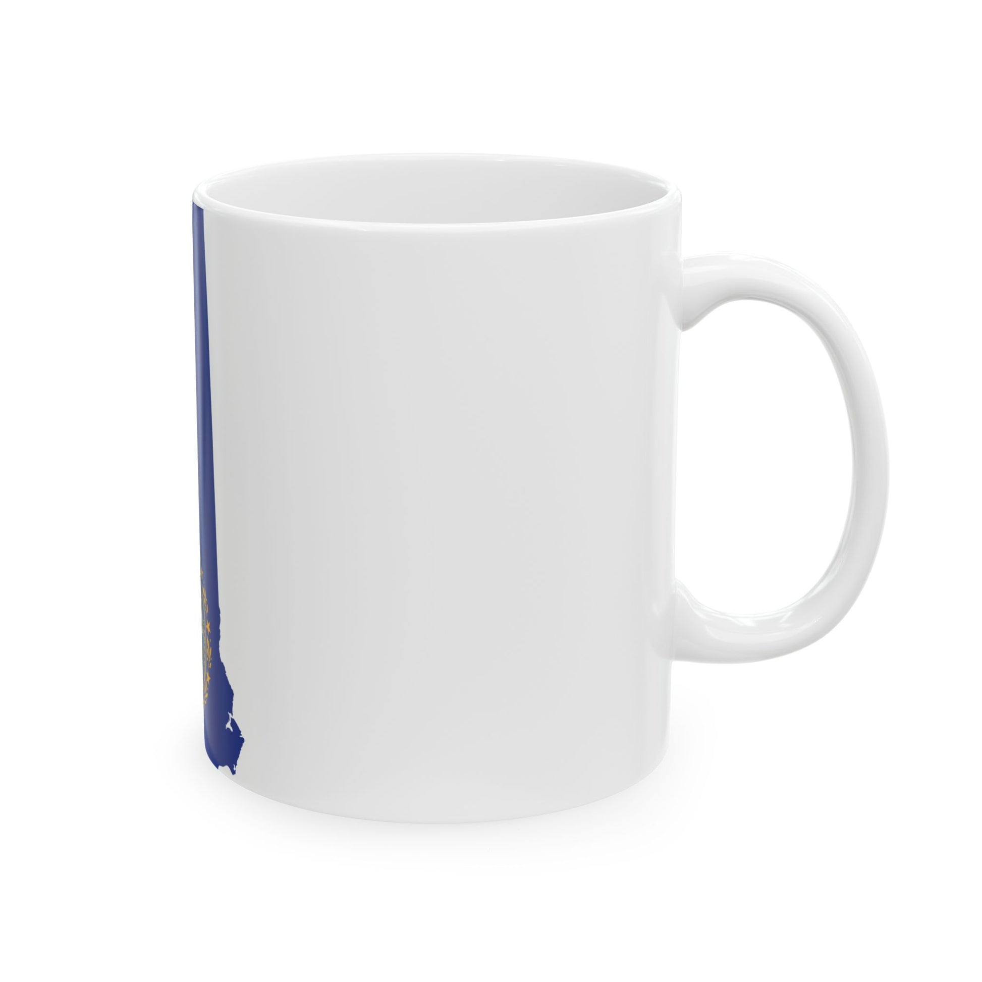 Flag map of New Hampshire (United States) White Coffee Mug-Go Mug Yourself