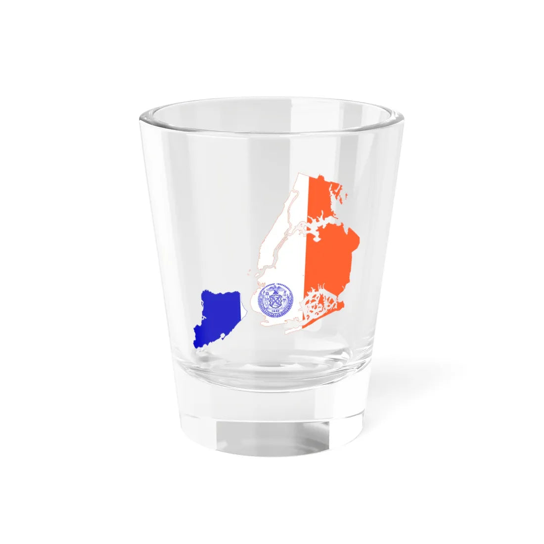 Flag-map of New York City (United States) Shot Glass 1.5oz 1.5oz - Go Mug Yourself