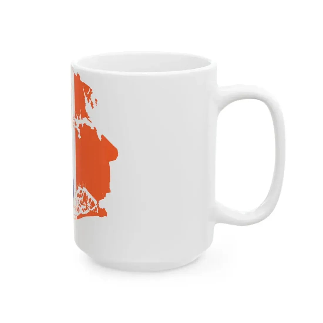 Flag-map of New York City (United States) White Coffee Mug - Go Mug Yourself