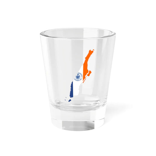 Flag-map of New York County New York (United States) Shot Glass 1.5oz 1.5oz - Go Mug Yourself