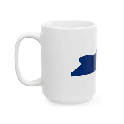 Flag-map of New York (United States) White Coffee Mug - Go Mug Yourself