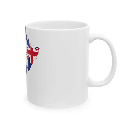 Flag-map of New Zealand without outlying islands (New Zealand) White Coffee Mug - Go Mug Yourself