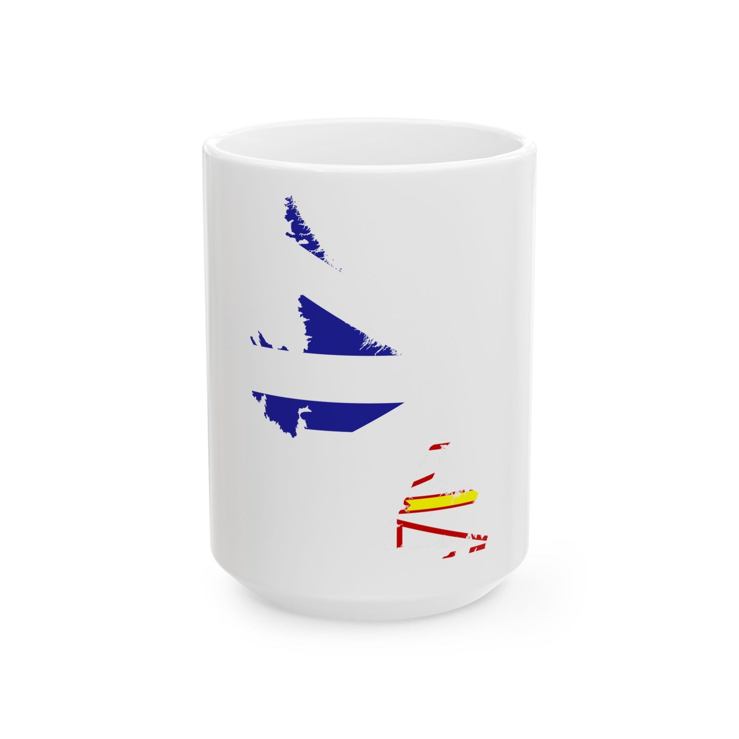 Flag-map of Newfoundland and Labrador (Canada) White Coffee Mug-15oz-Go Mug Yourself